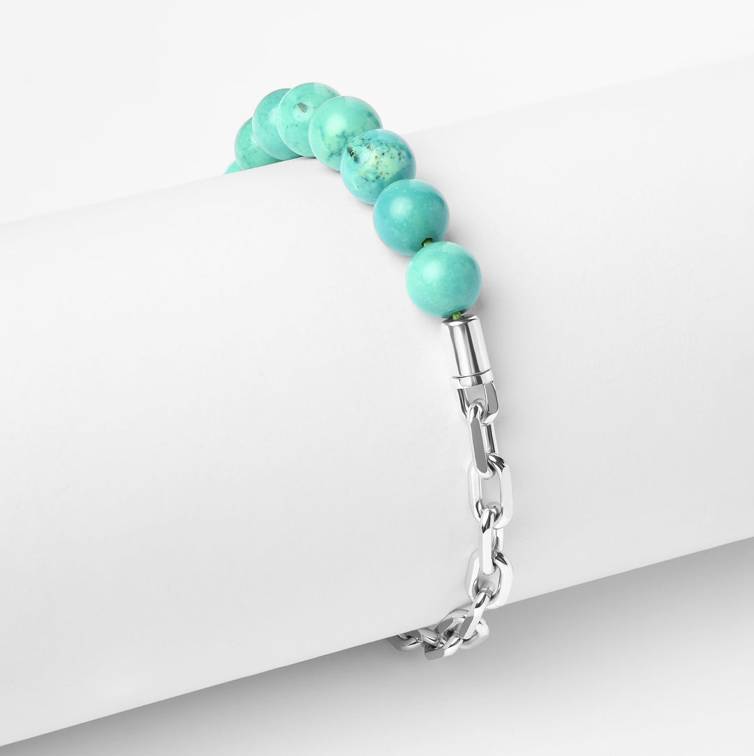 Silver Hybrid  Bracelet Turquoise