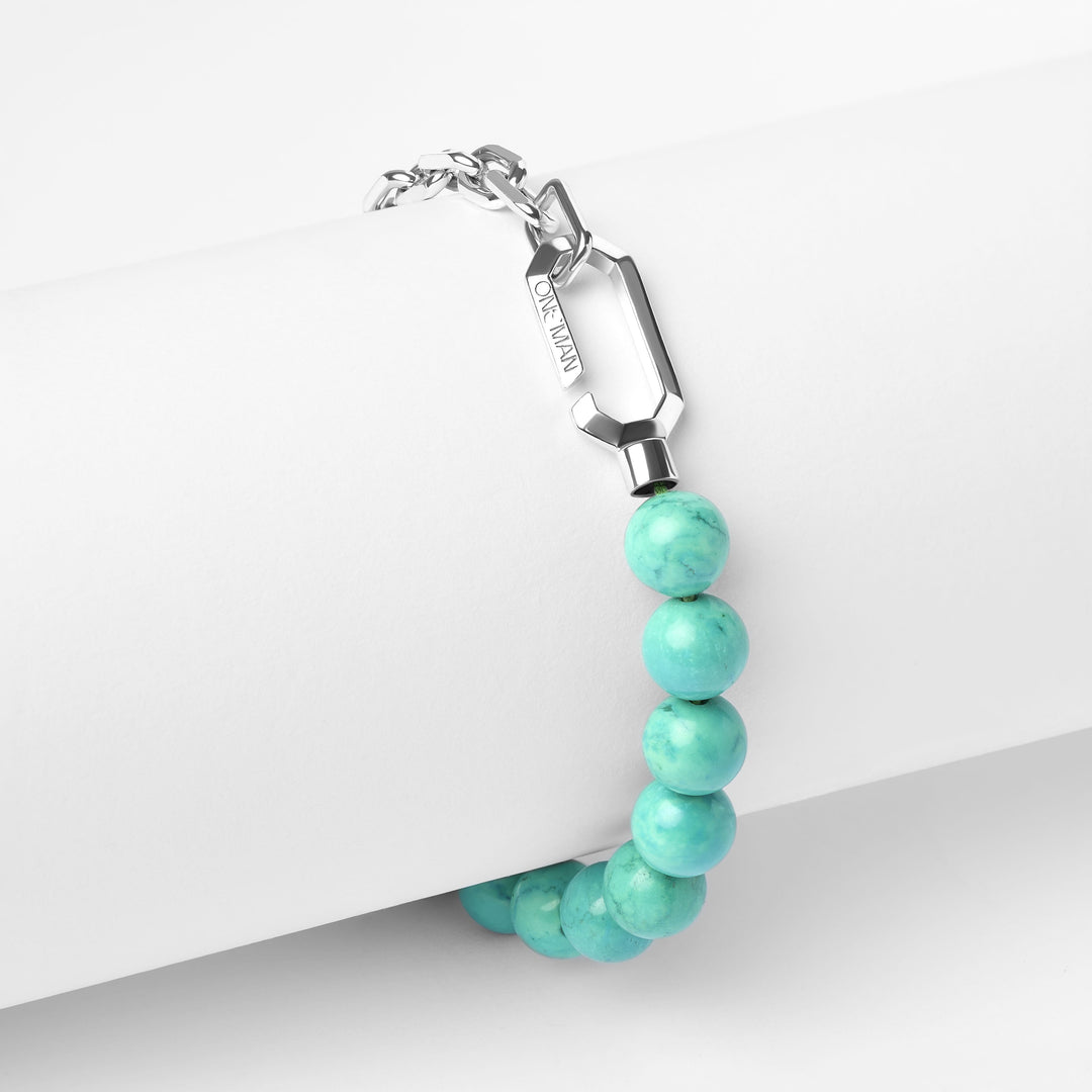 Silver Hybrid  Bracelet Turquoise
