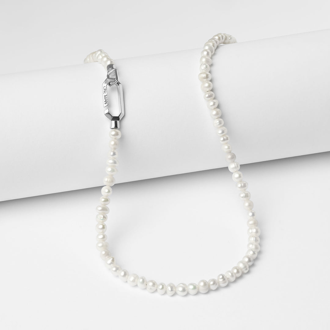Silver Pearl Necklace