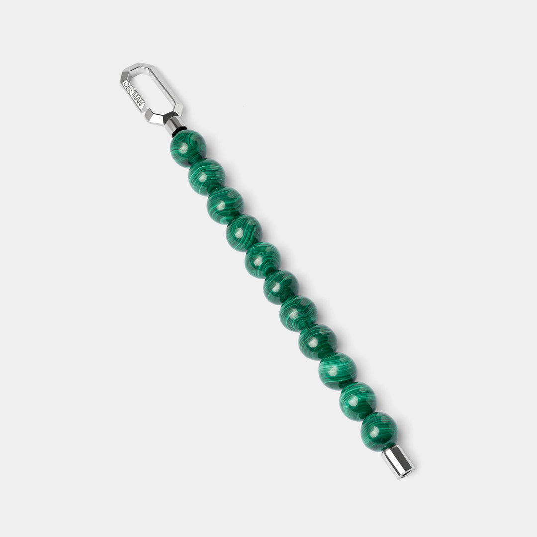 Silver Hybrid Bracelet Malachite