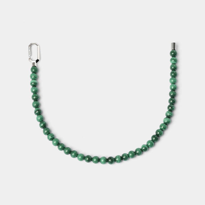 Silver Hybrid Necklace Malachite