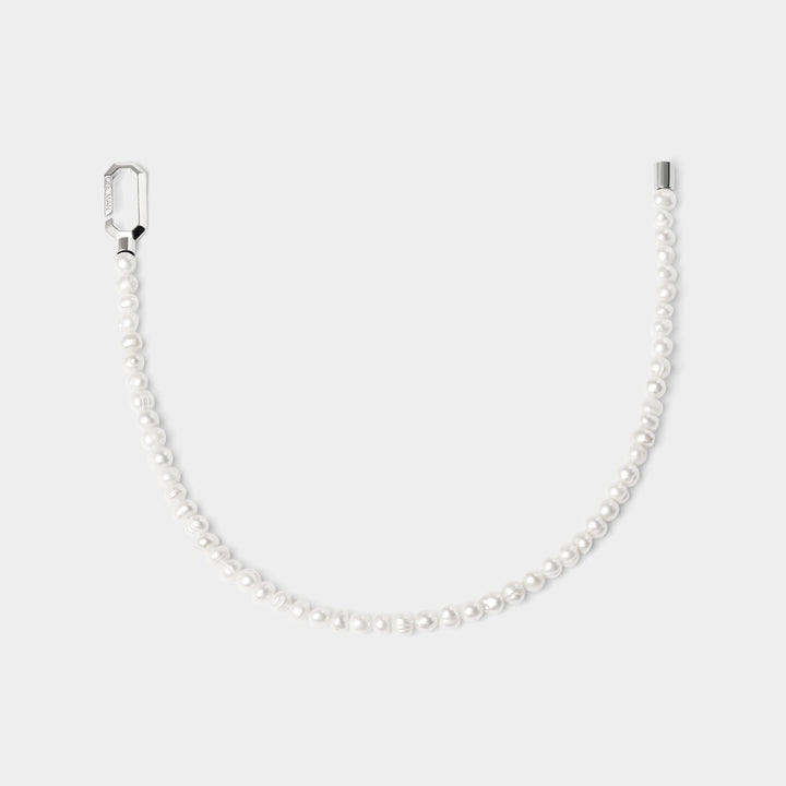 Silver Hybrid Necklace Pearl