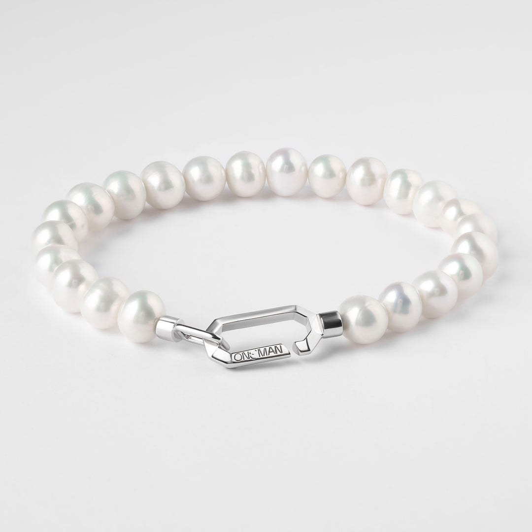 Silver Pearl Bracelet