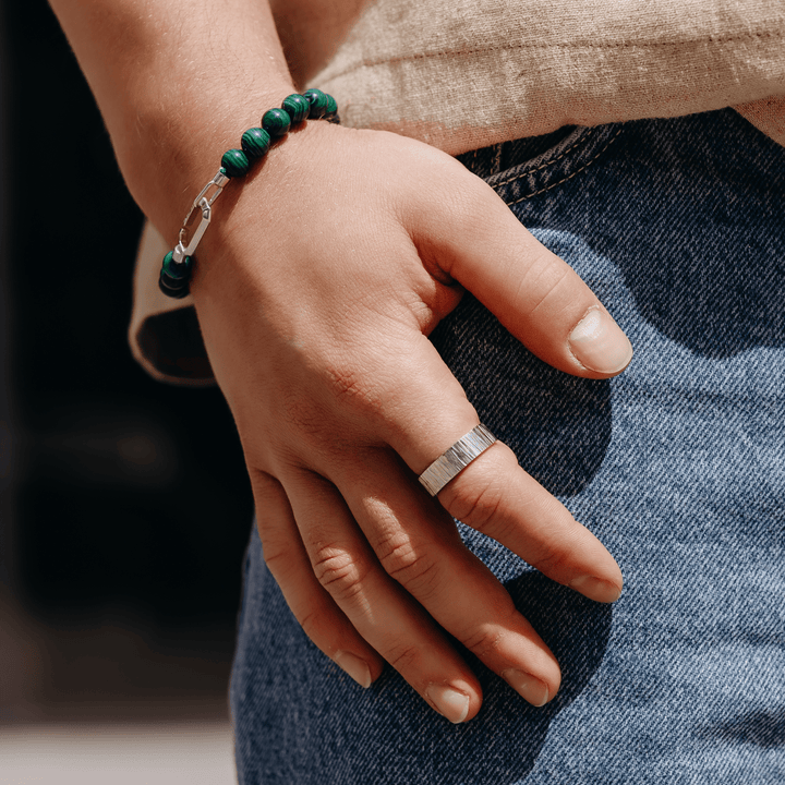 Silver Malachite Bracelet