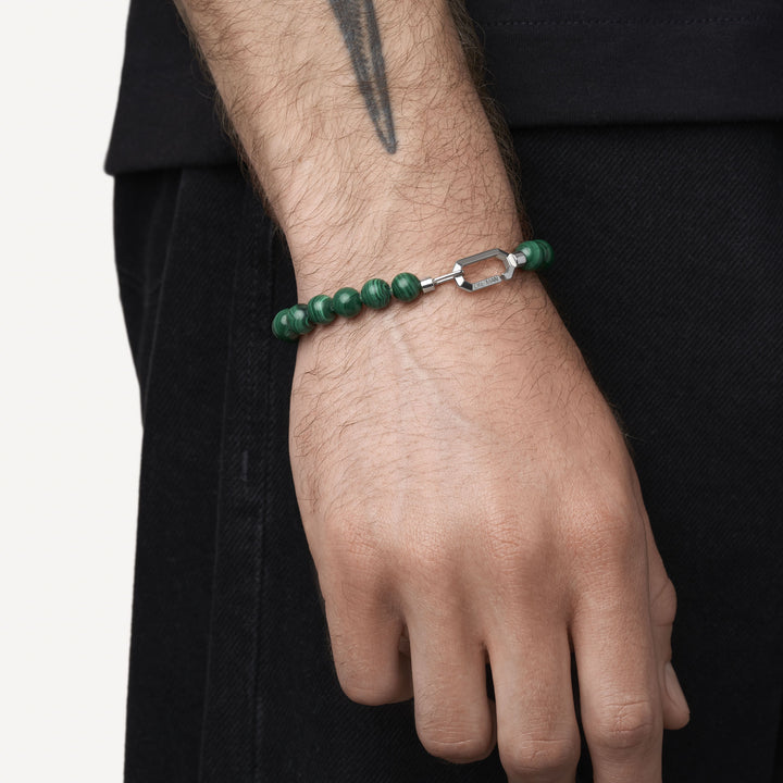 Silver Malachite Bracelet