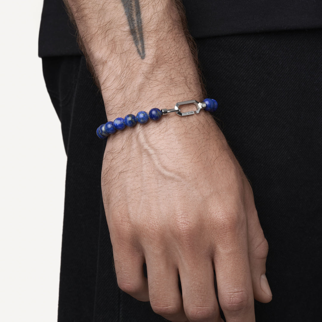 Silver Lapis Bracelet