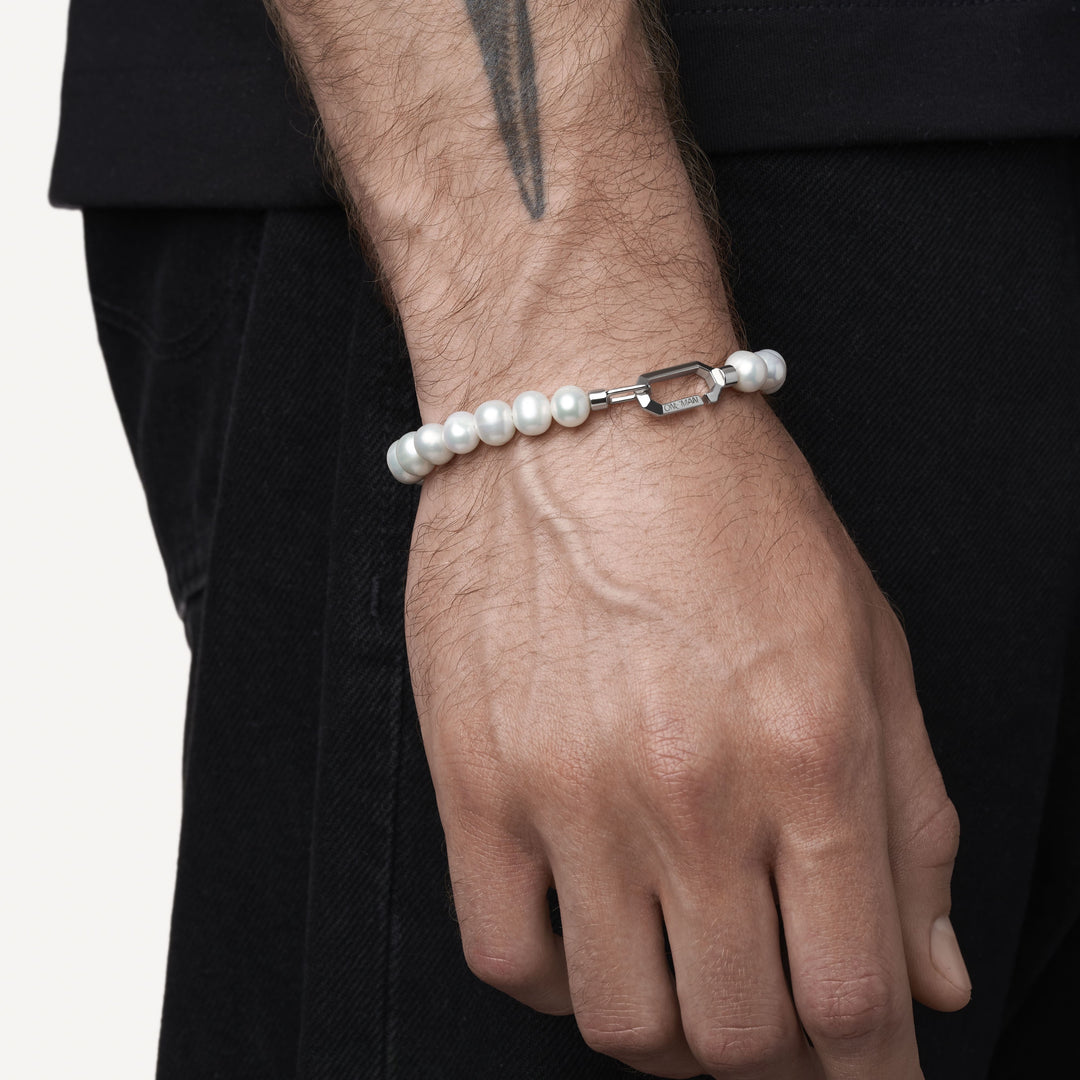 Silver Pearl Bracelet