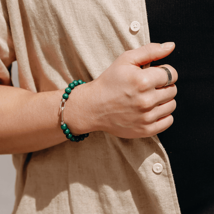 Silver Malachite Bracelet