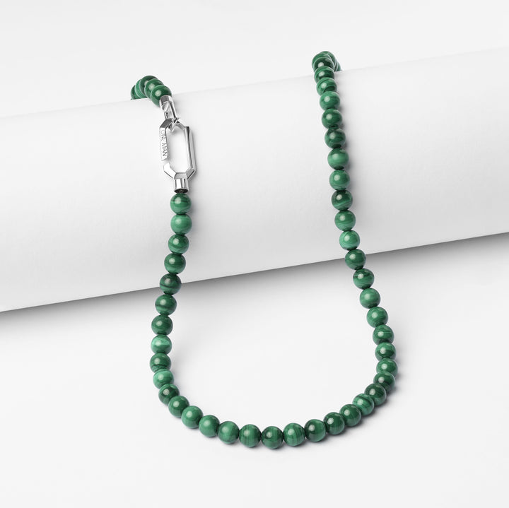 Срібне Намисто Malachite