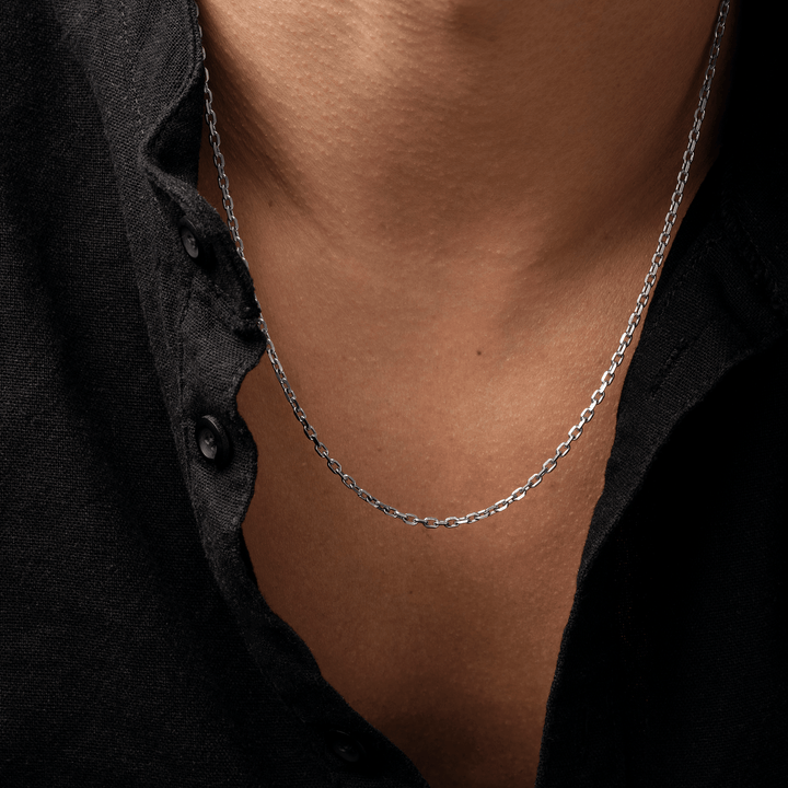 Silver chain ANCHOR thick