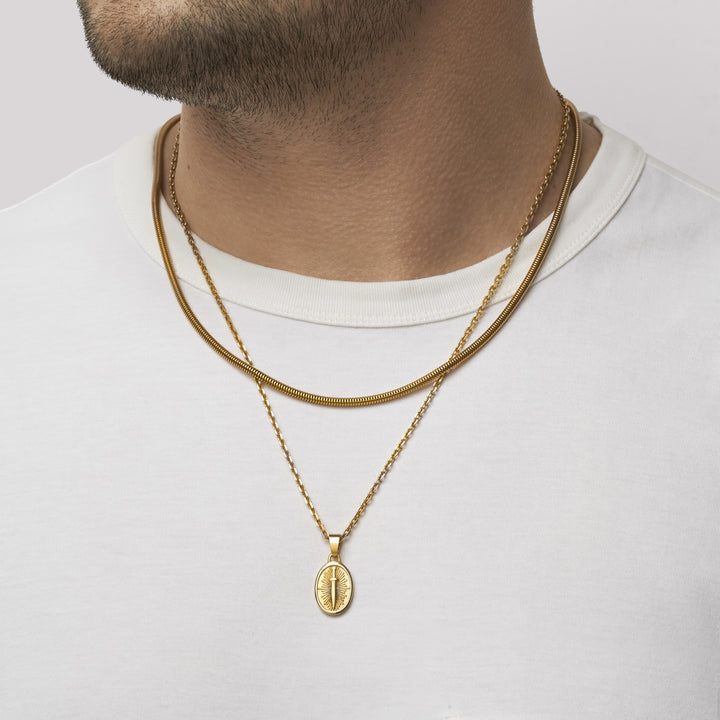 Gold pendant BLADE