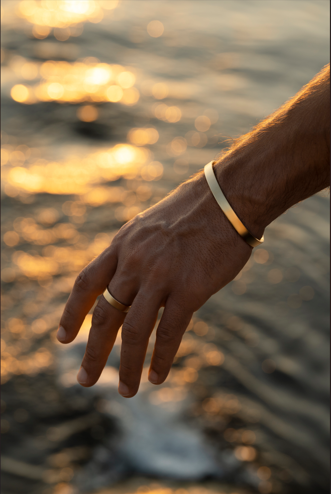 Gold bracelet CLASSIC wide
